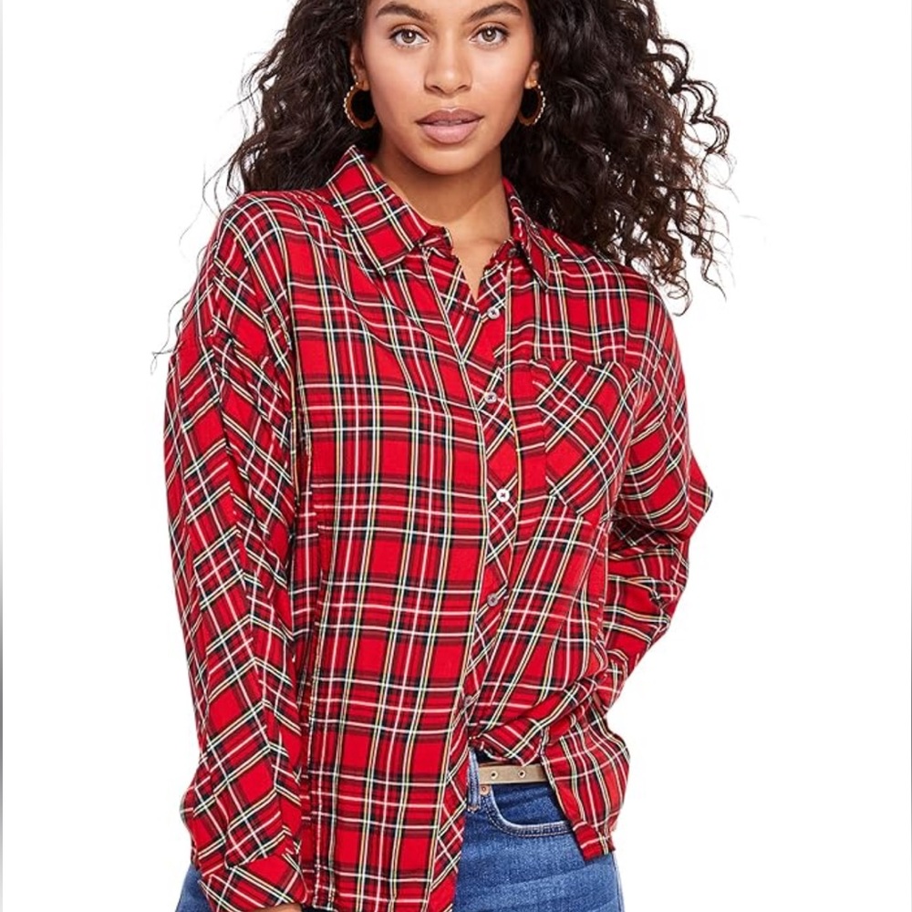 Vineyard vines weekend redvelvet plaid button down shirt size 20new holi…